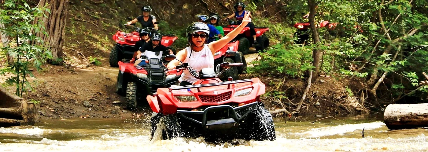 Alquiler de quads renta cuatrimotos four wheels ATV quad rental guia rent a car agencias vehiculos todo terrenos directorio tours guiados rutas circuitos todo las terrenas samana